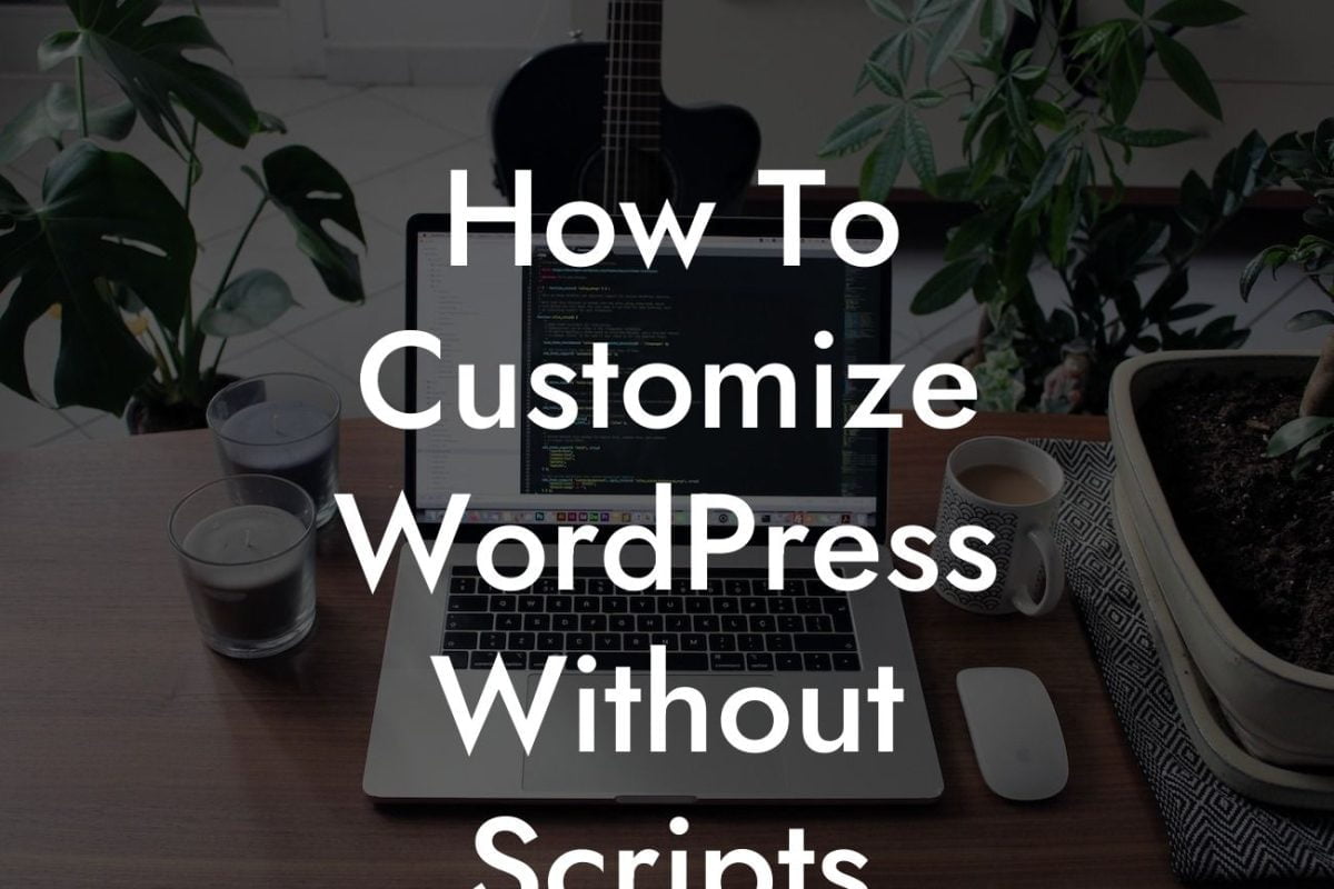 How To Customize WordPress Without Scripts