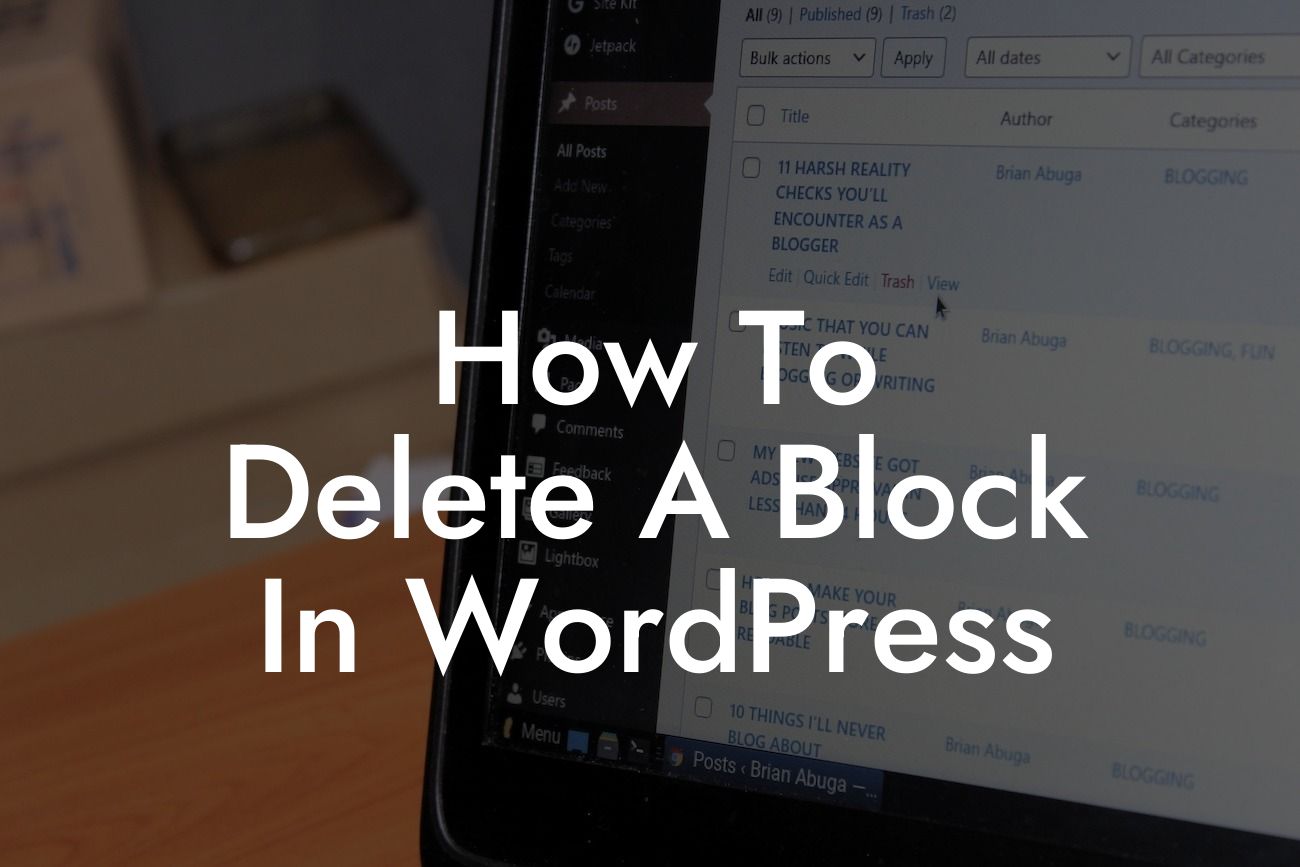How To Delete A Block In WordPress