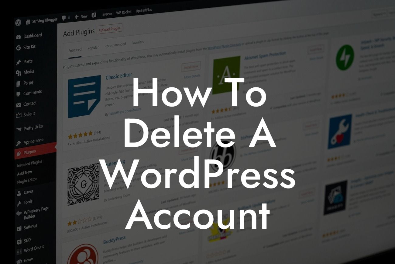 How To Delete A WordPress Account