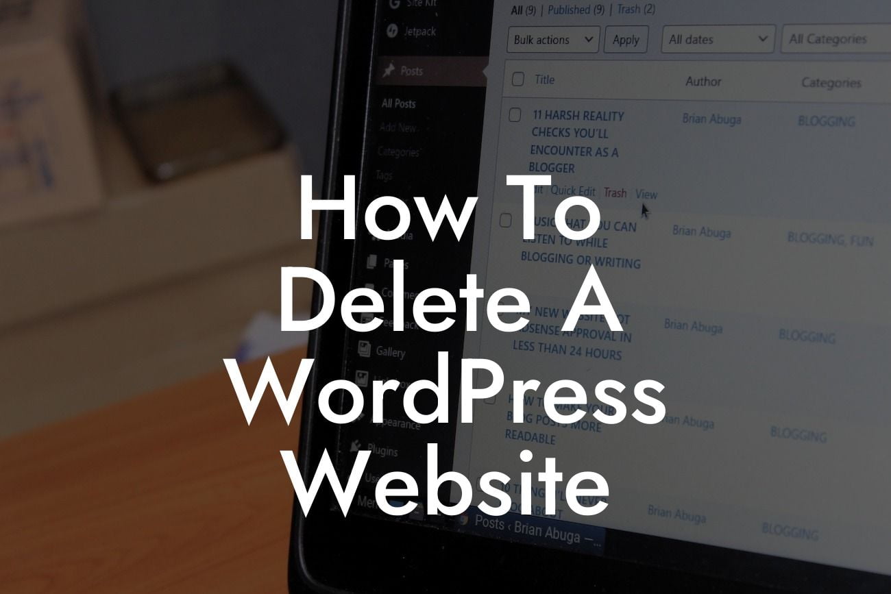 How To Delete A WordPress Website