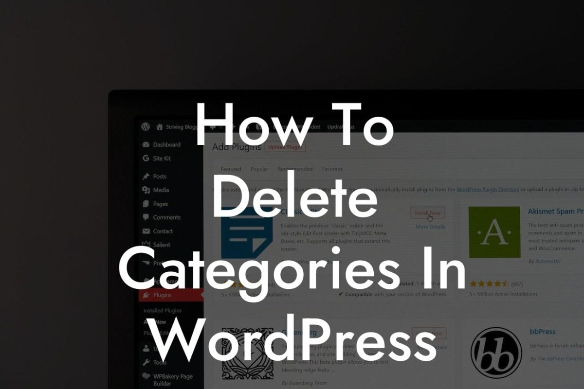 How To Delete Categories In WordPress