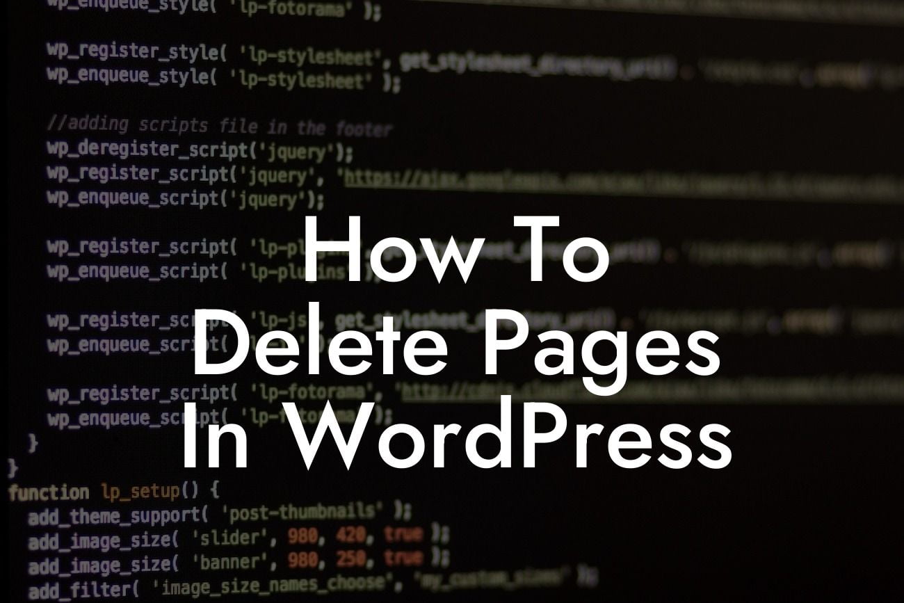How To Delete Pages In WordPress