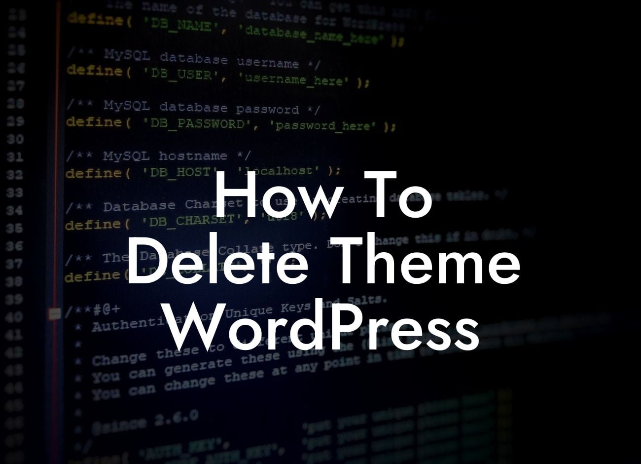 How To Delete Theme WordPress