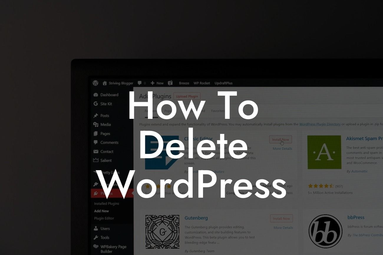 How To Delete WordPress