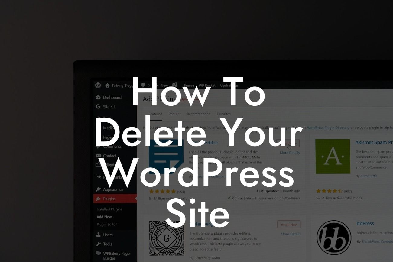 How To Delete Your WordPress Site