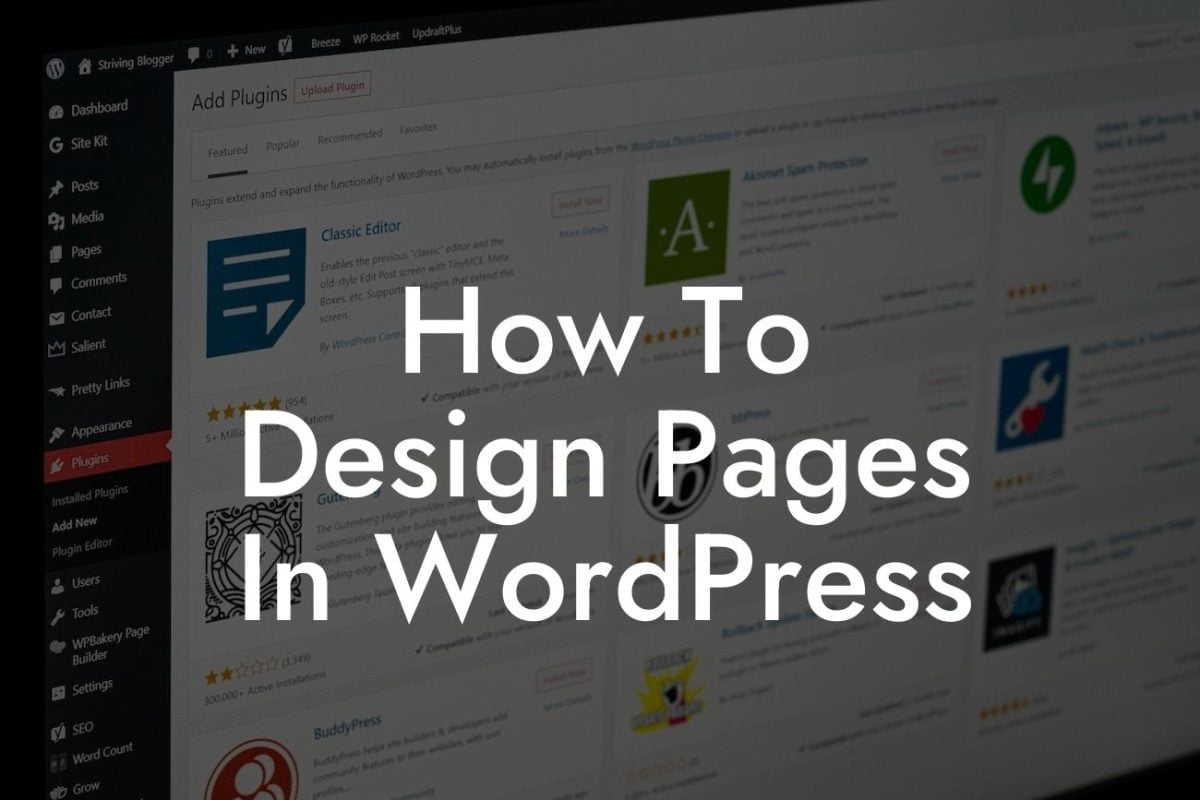 How To Design Pages In WordPress