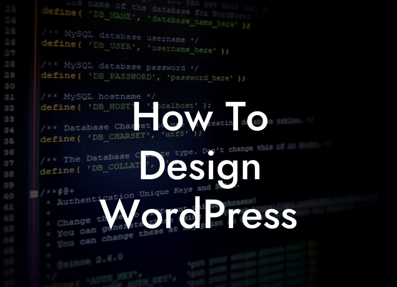 How To Design WordPress