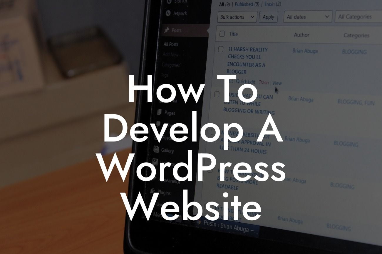 How To Develop A WordPress Website