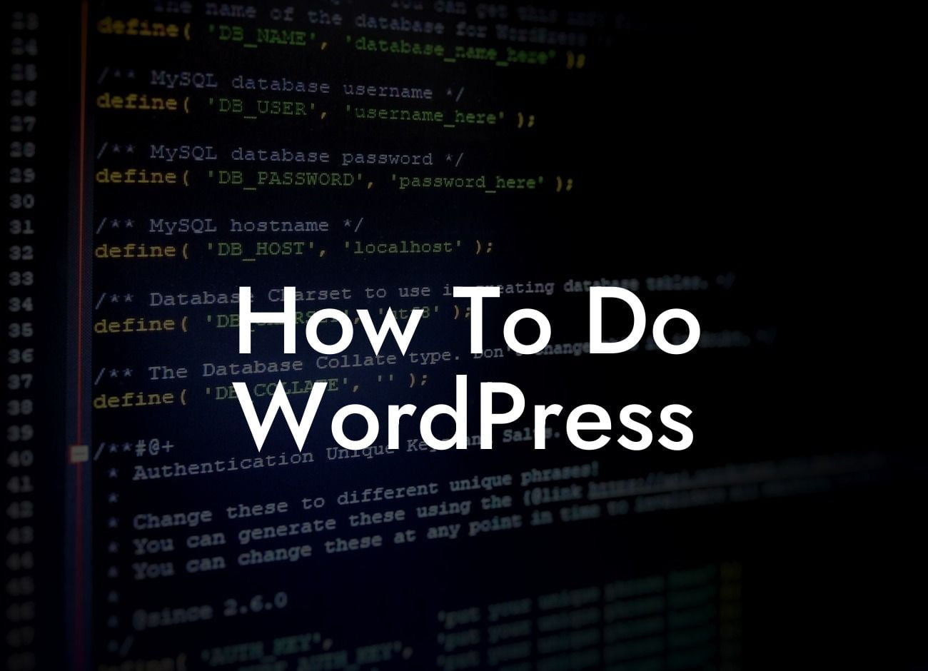 How To Do WordPress