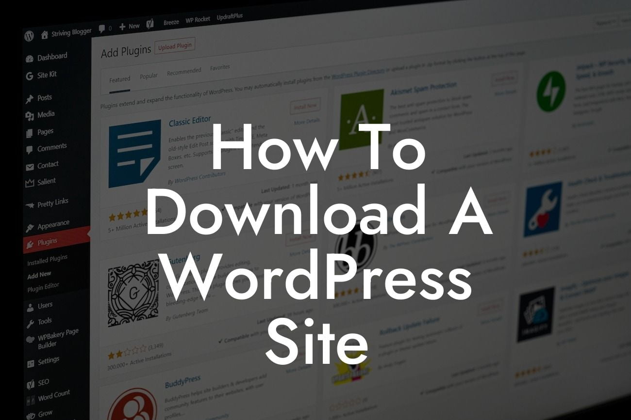 How To Download A WordPress Site
