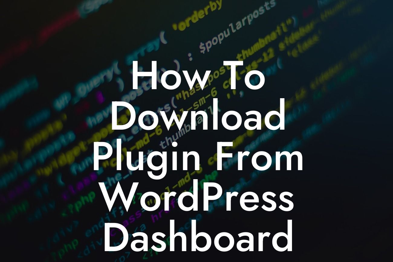How To Download Plugin From WordPress Dashboard