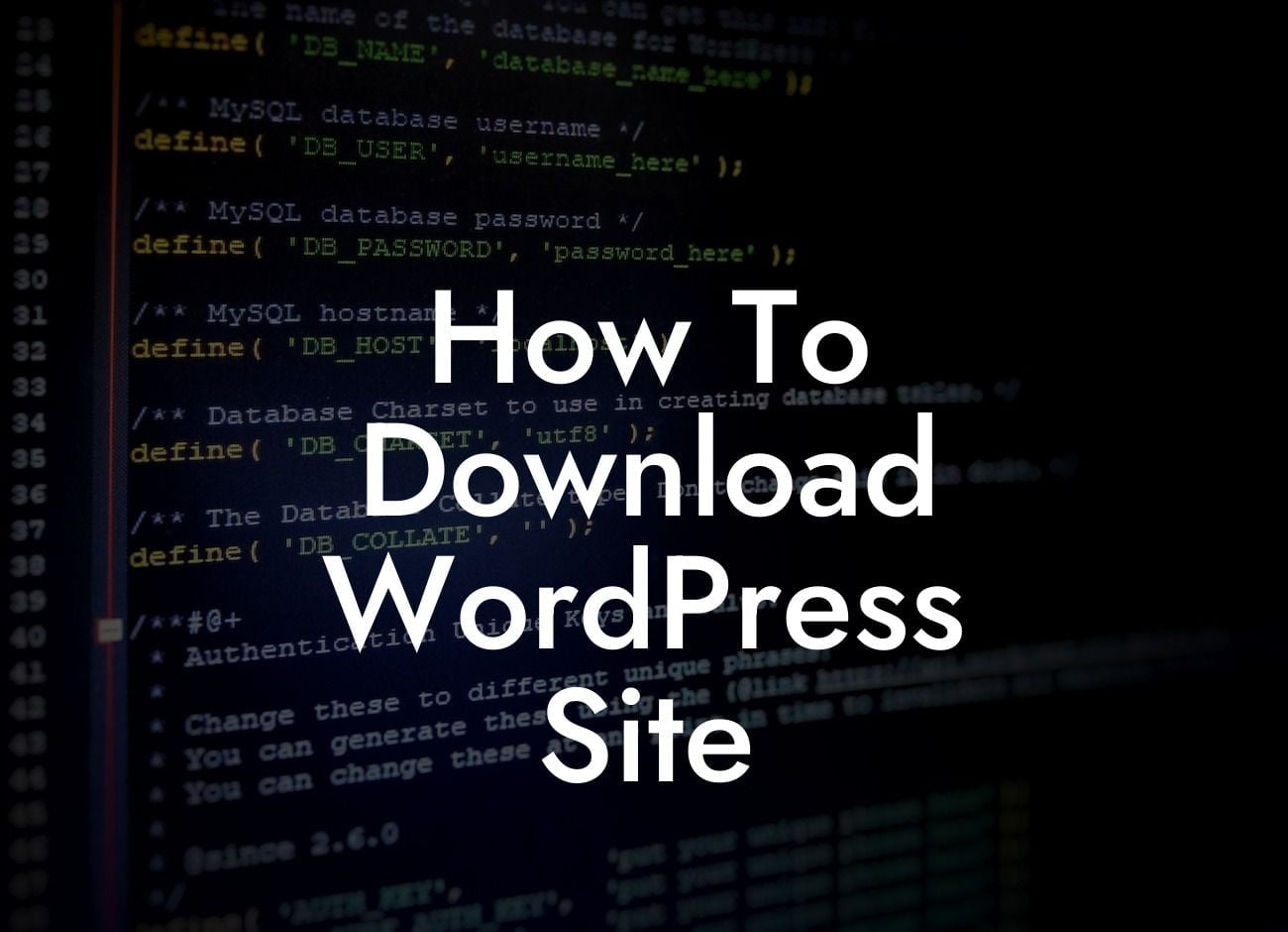 How To Download WordPress Site
