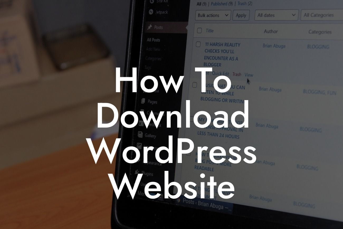 How To Download WordPress Website