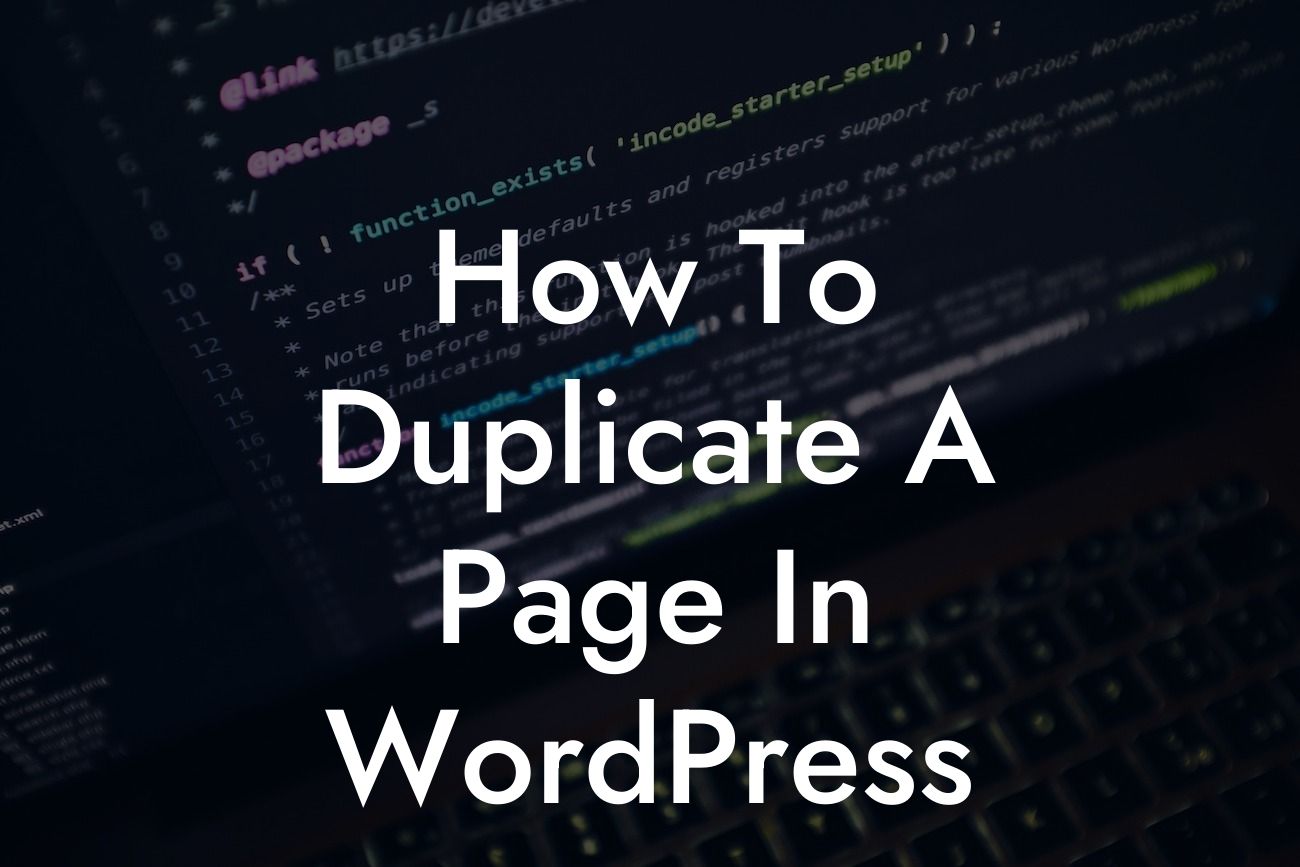How To Duplicate A Page In WordPress