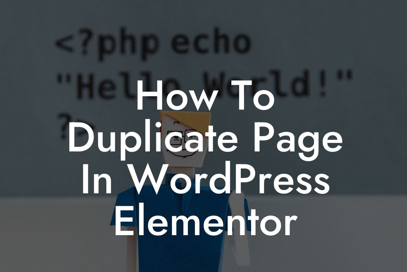 How To Duplicate Page In WordPress Elementor