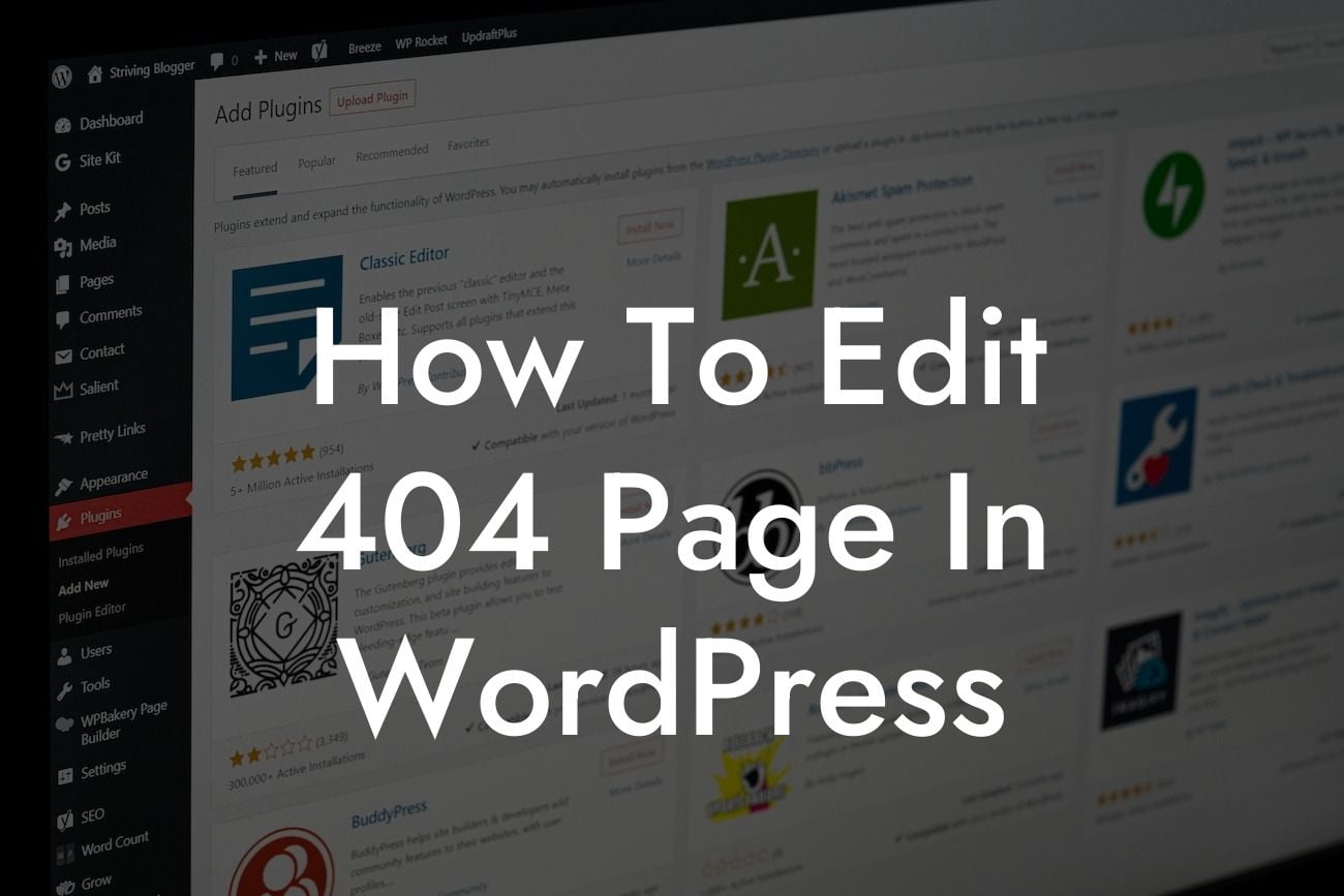 How To Edit 404 Page In WordPress