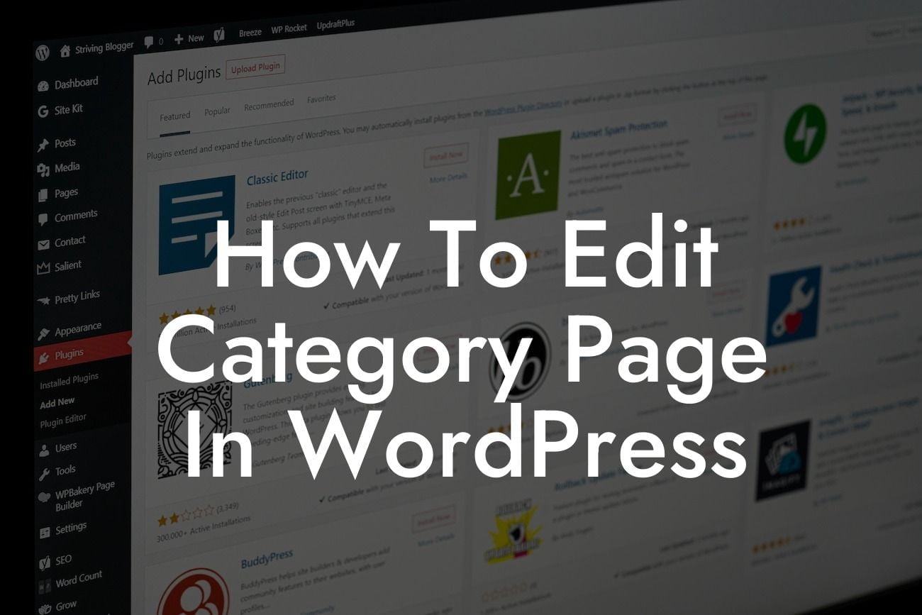 How To Edit Category Page In WordPress