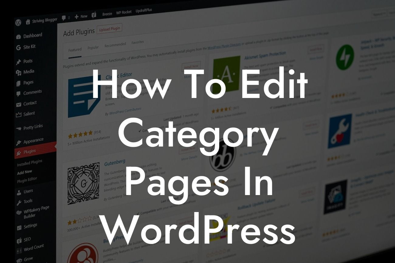 How To Edit Category Pages In WordPress