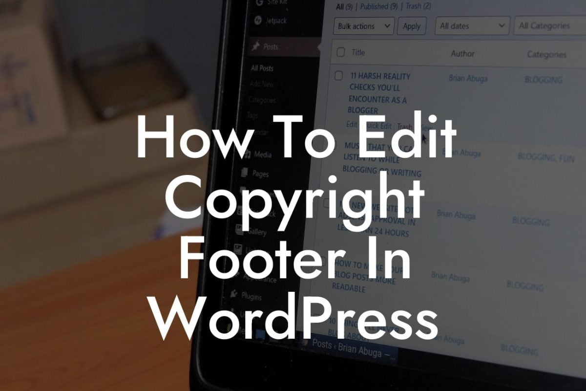 How To Edit Copyright Footer In WordPress