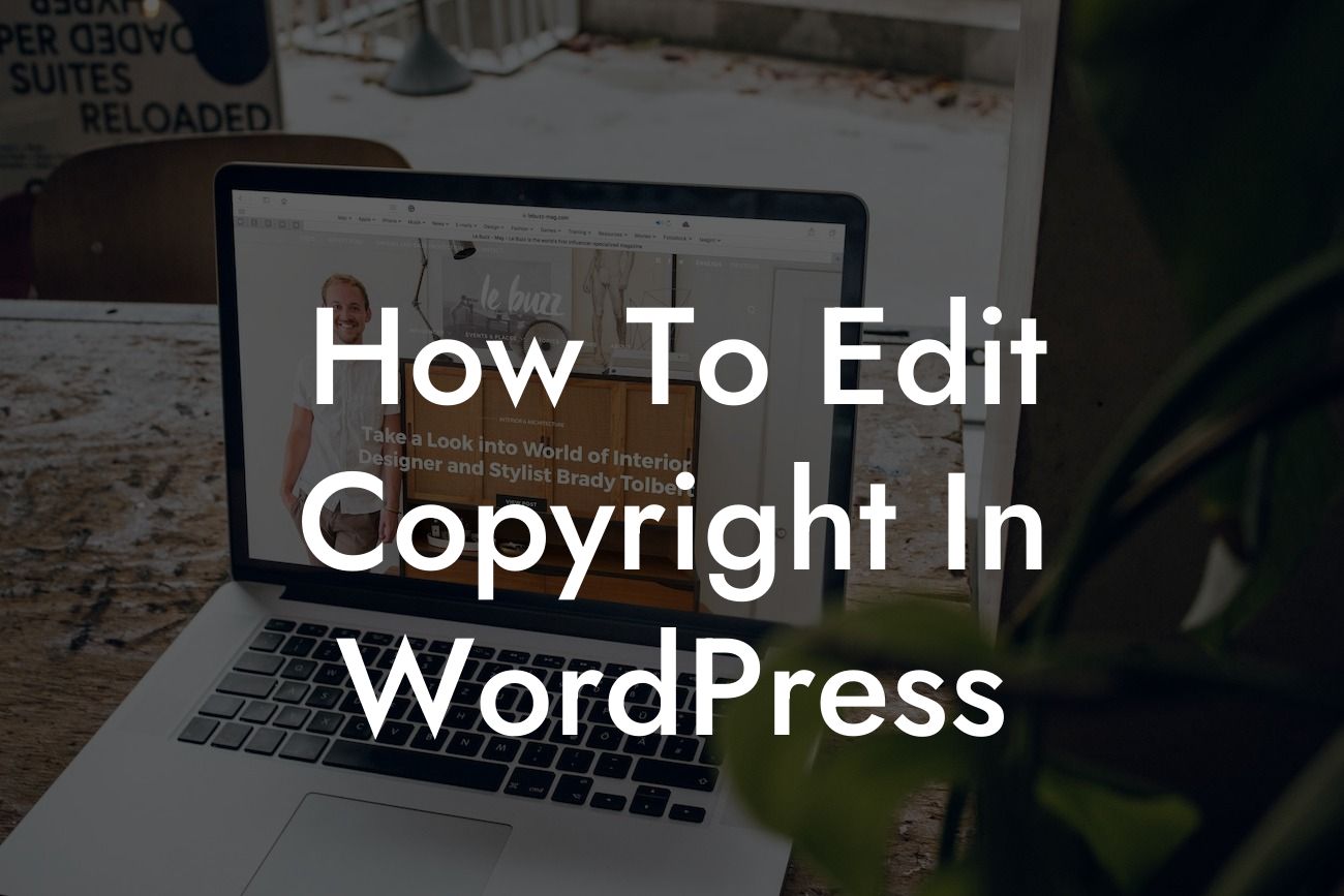How To Edit Copyright In WordPress