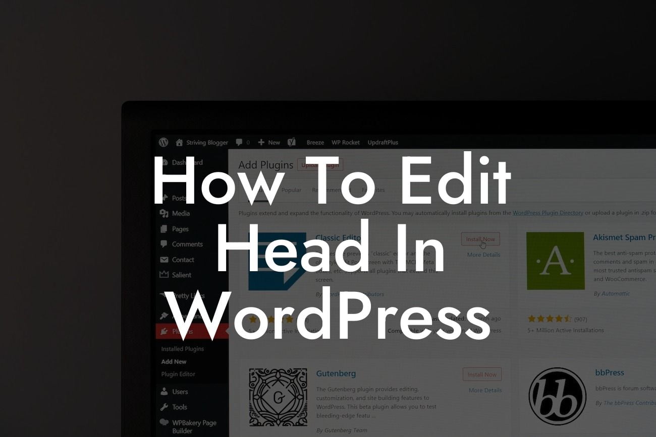 How To Edit Head In WordPress