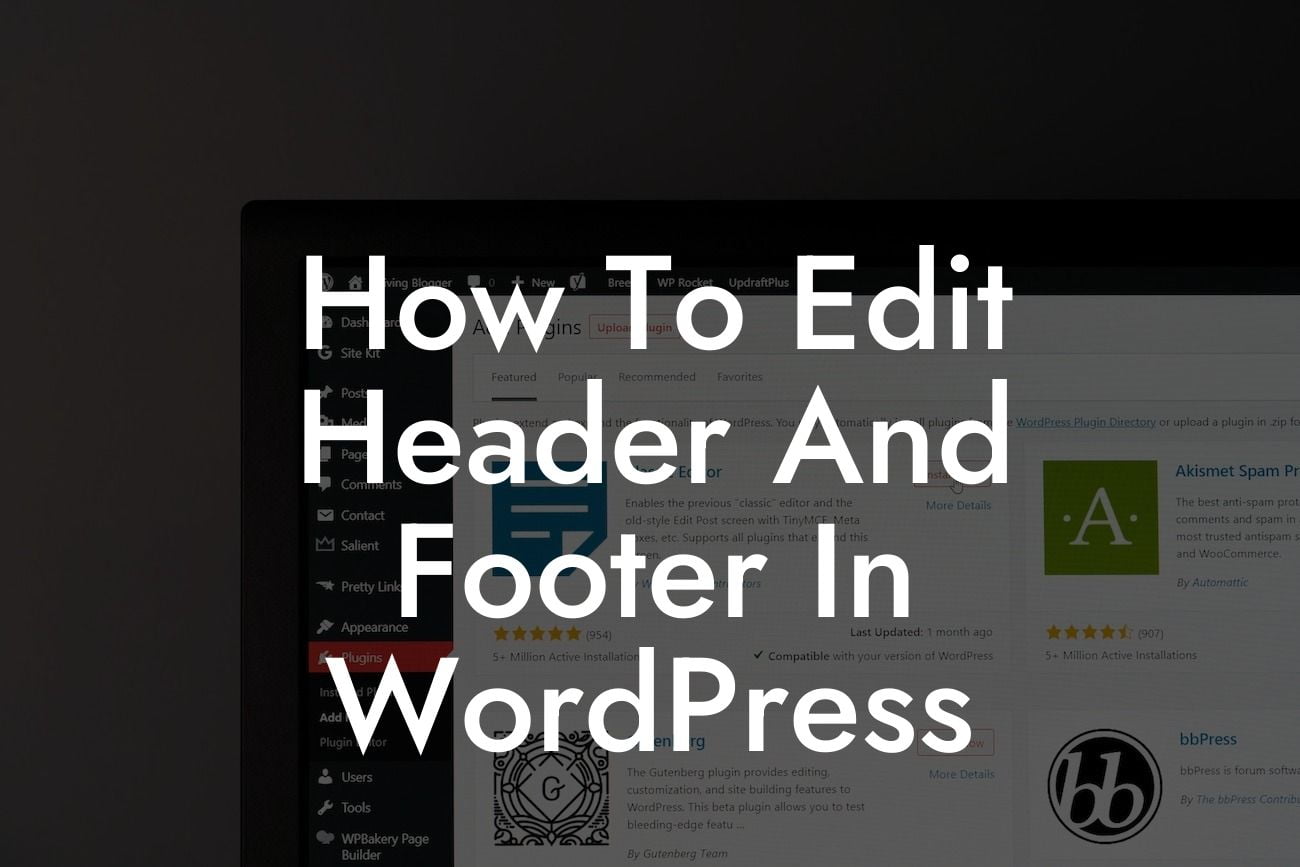 How To Edit Header And Footer In WordPress