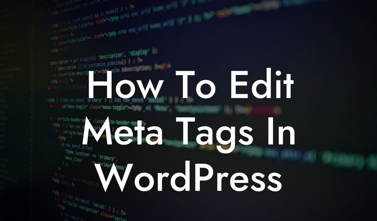 How To Edit Meta Tags In WordPress