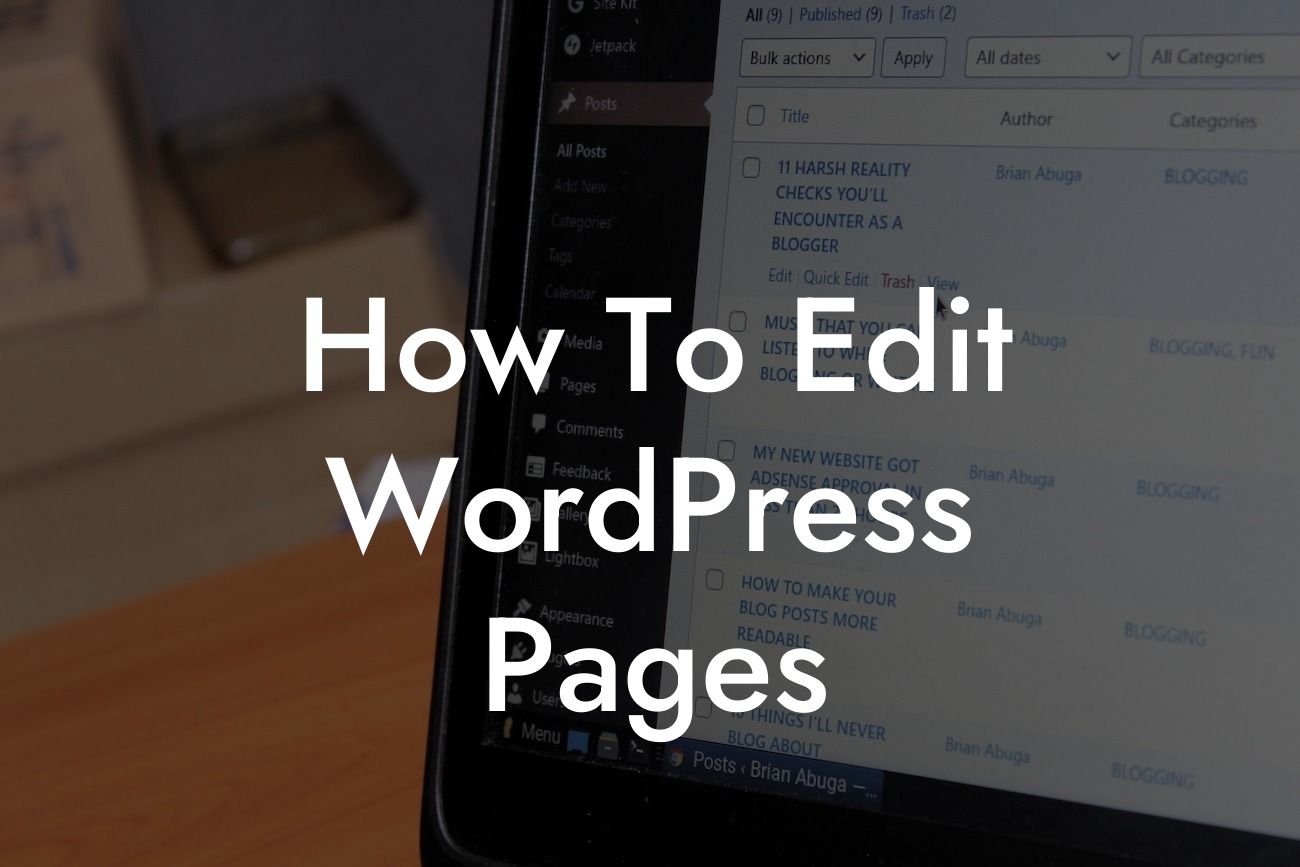 How To Edit WordPress Pages