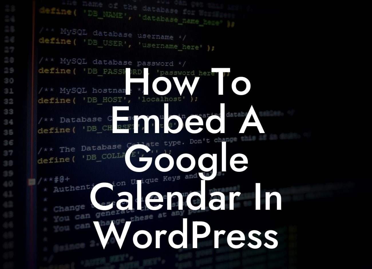 How To Embed A Google Calendar In WordPress
