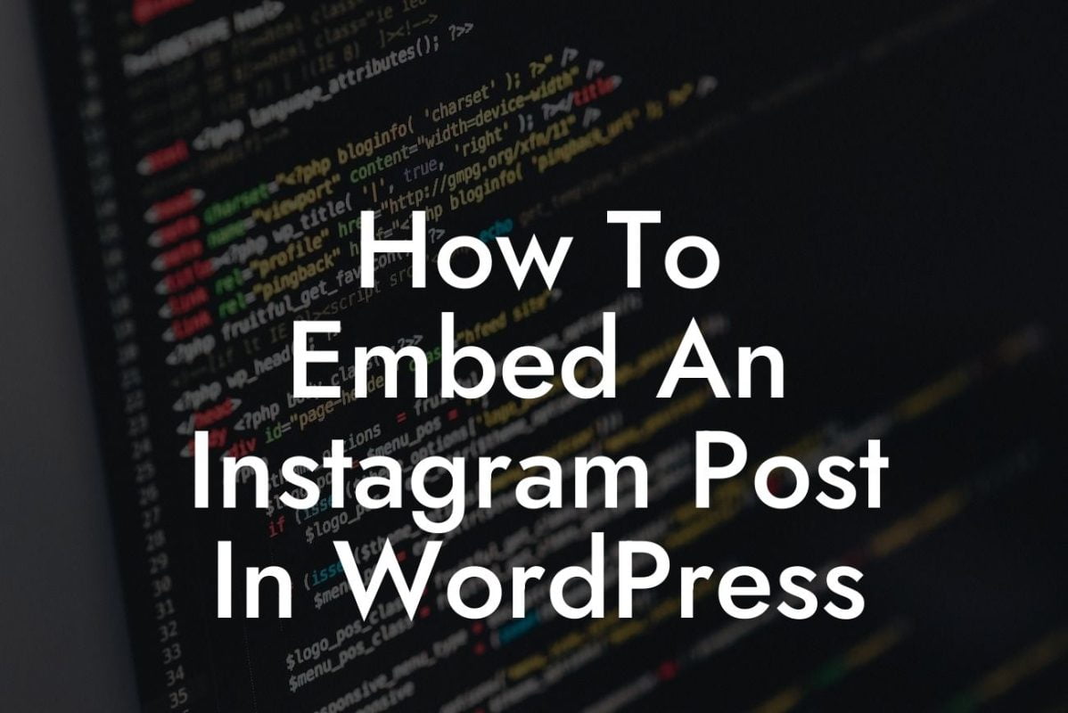 How To Embed An Instagram Post In WordPress