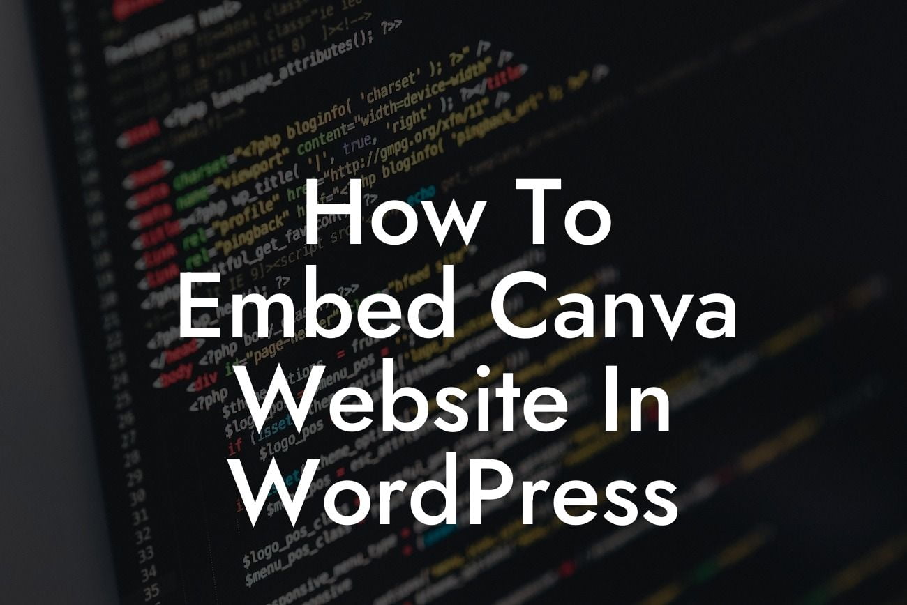 How To Embed Canva Website In WordPress