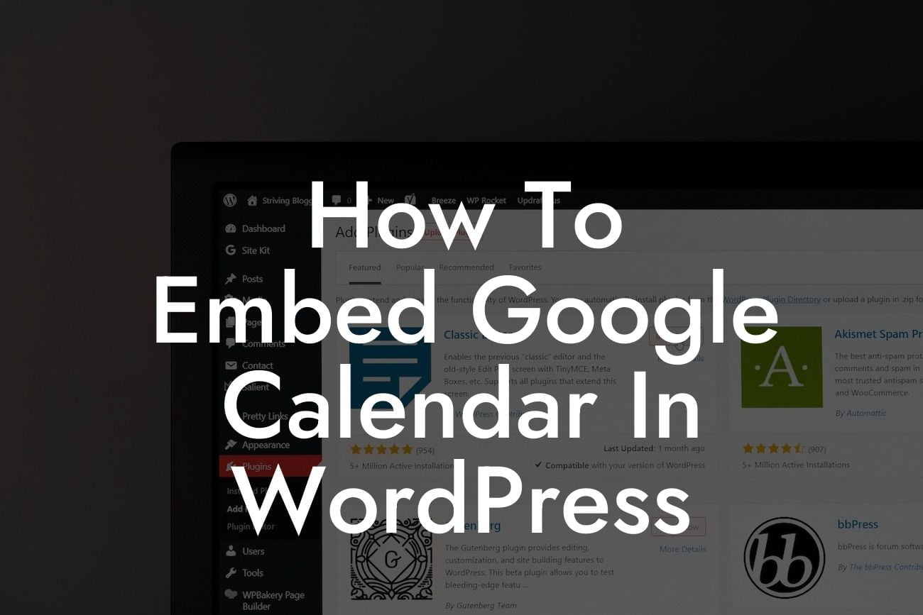 How To Embed Google Calendar In WordPress