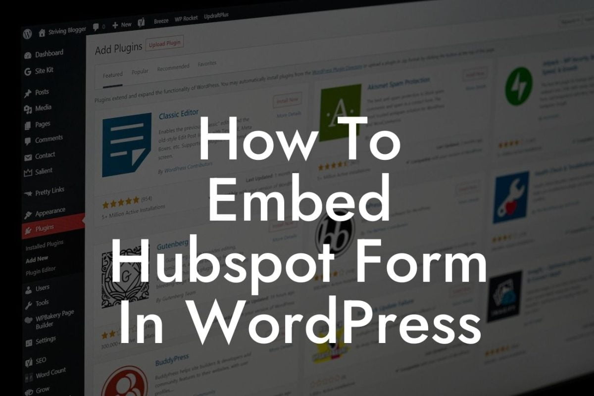 How To Embed Hubspot Form In WordPress