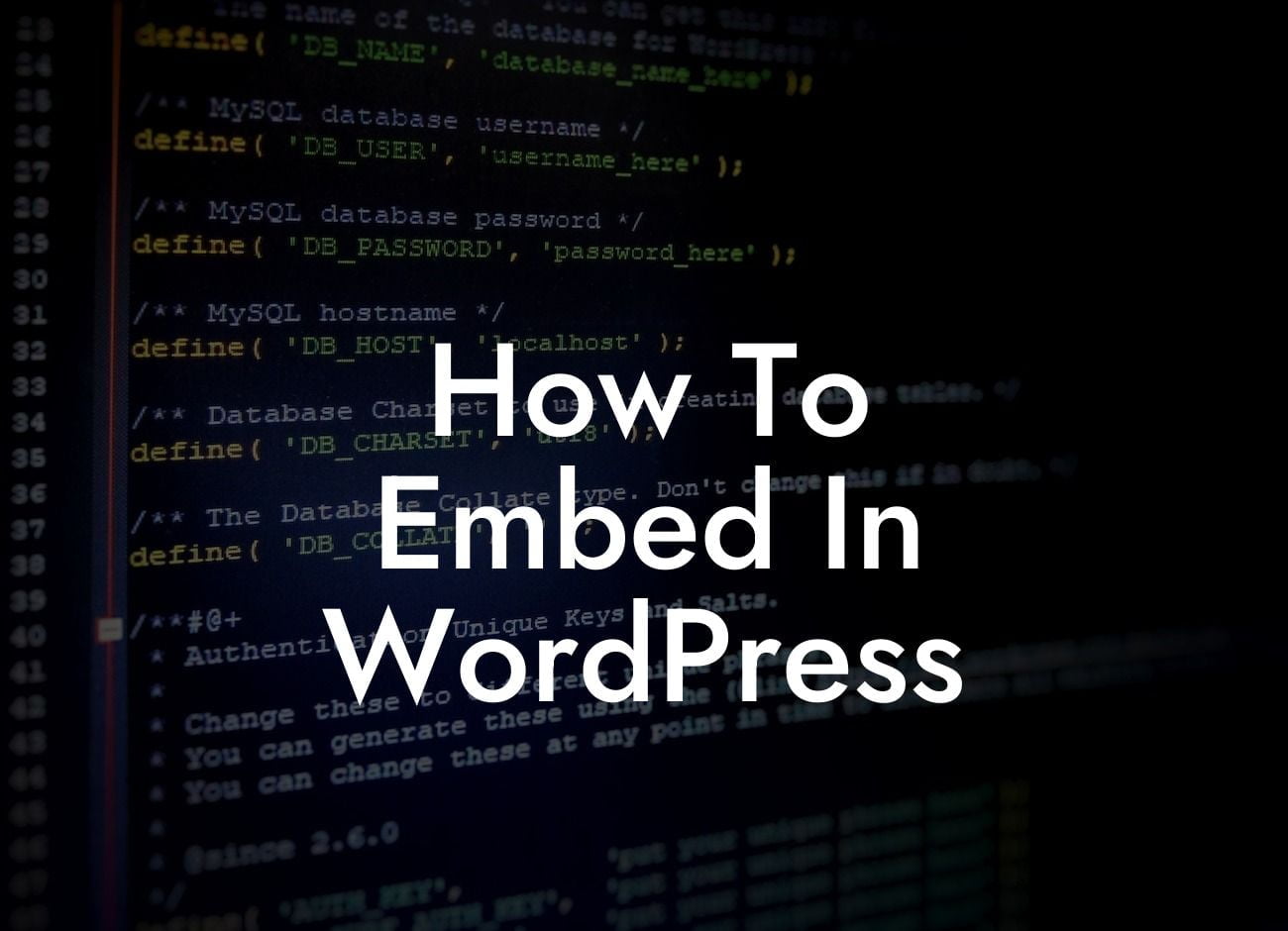 How To Embed In WordPress