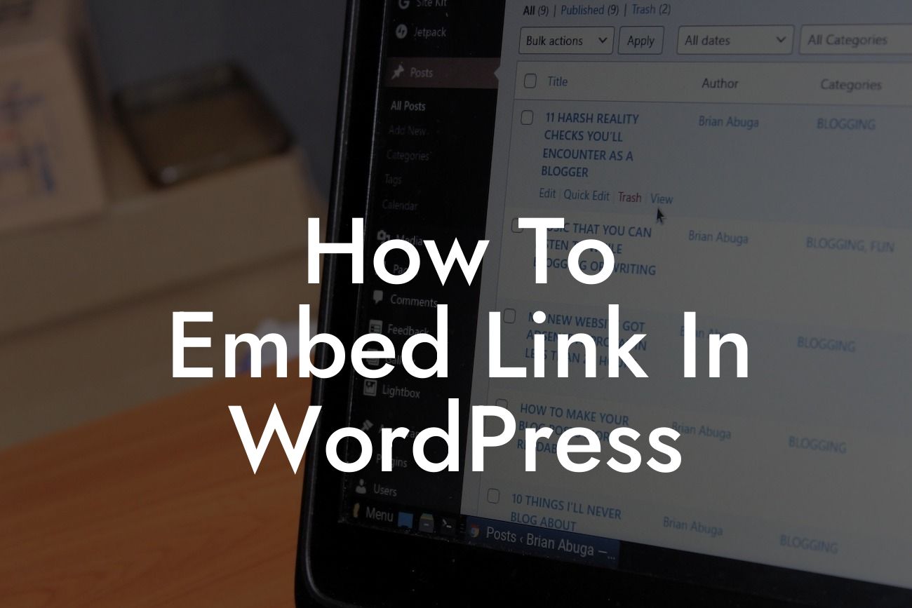 How To Embed Link In WordPress