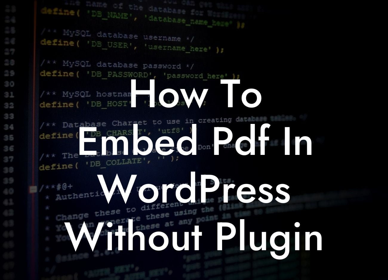 How To Embed Pdf In WordPress Without Plugin