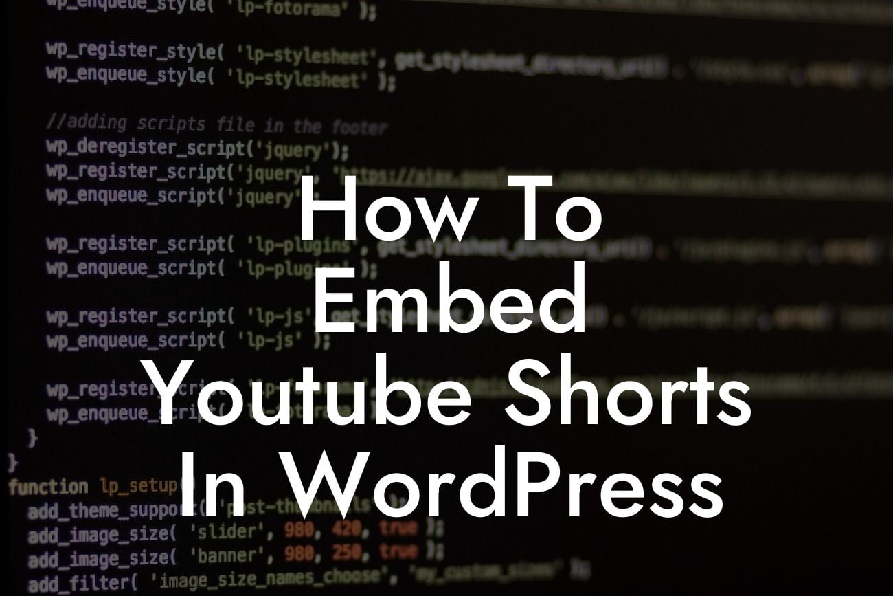 How To Embed Youtube Shorts In WordPress