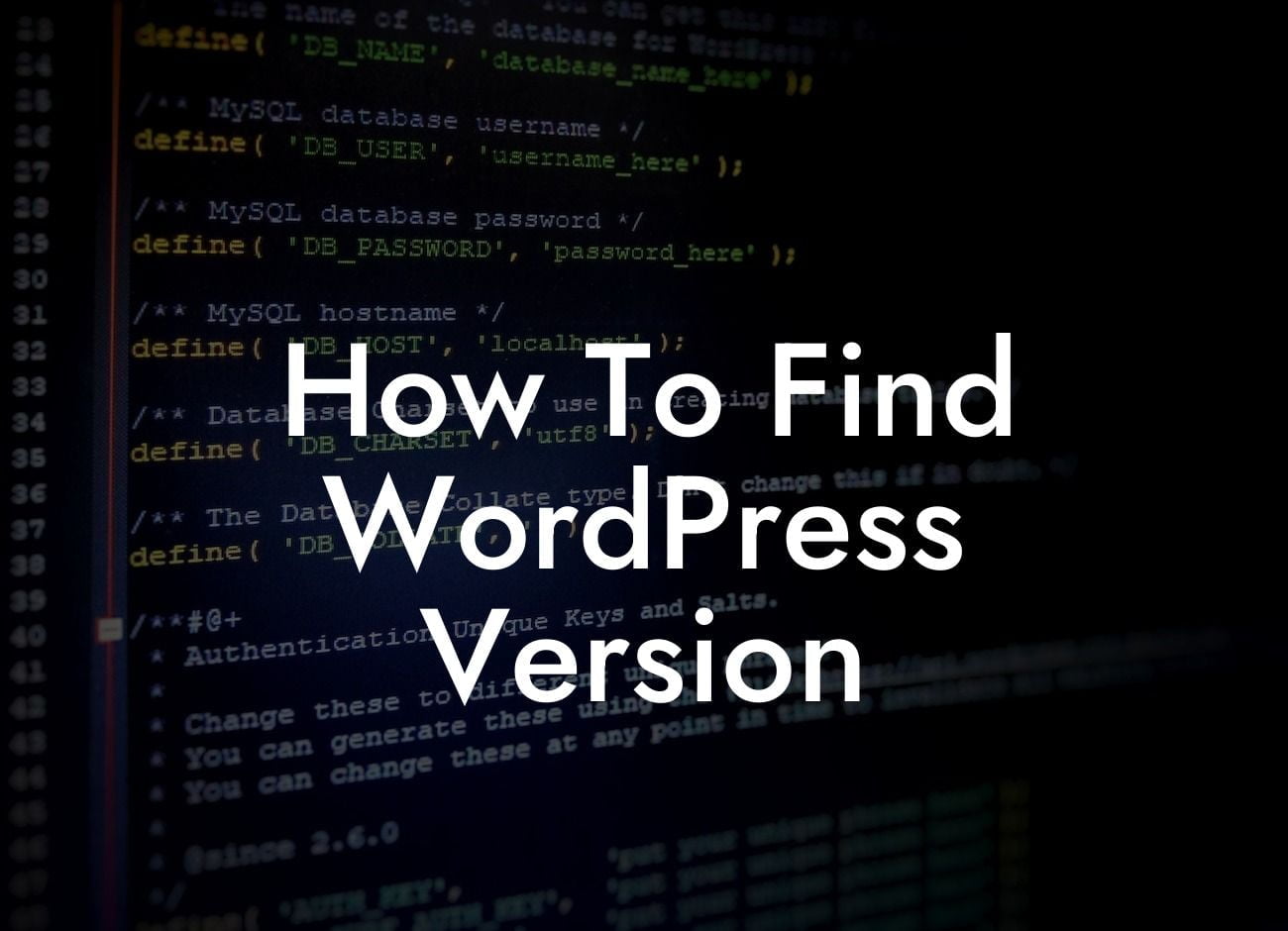 How To Find WordPress Version