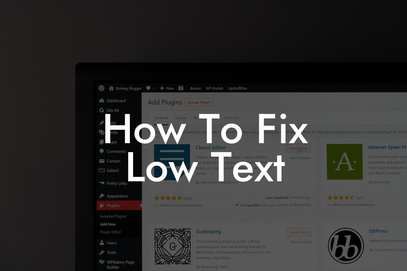How To Fix Low Text