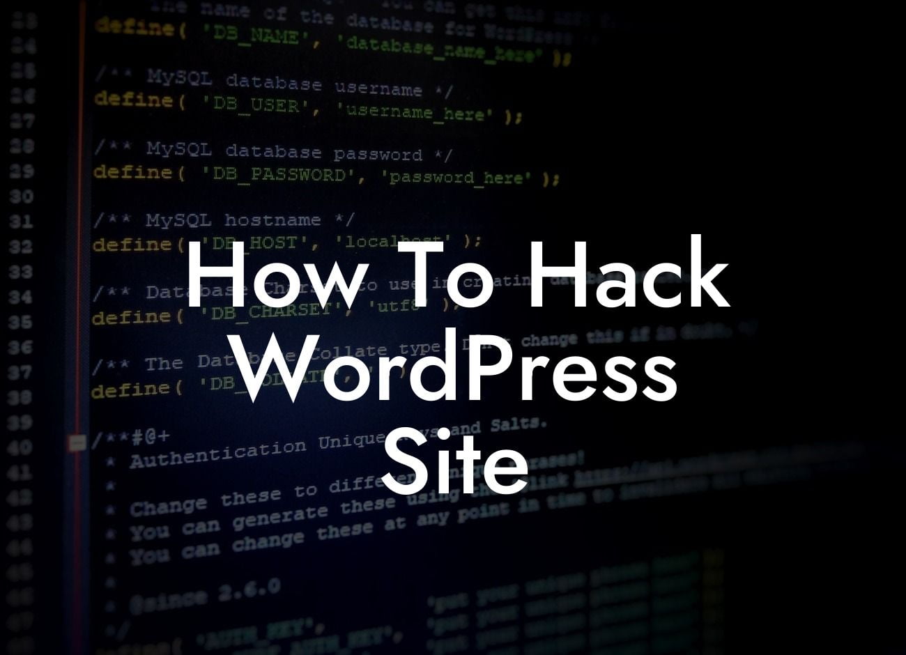 How To Hack WordPress Site