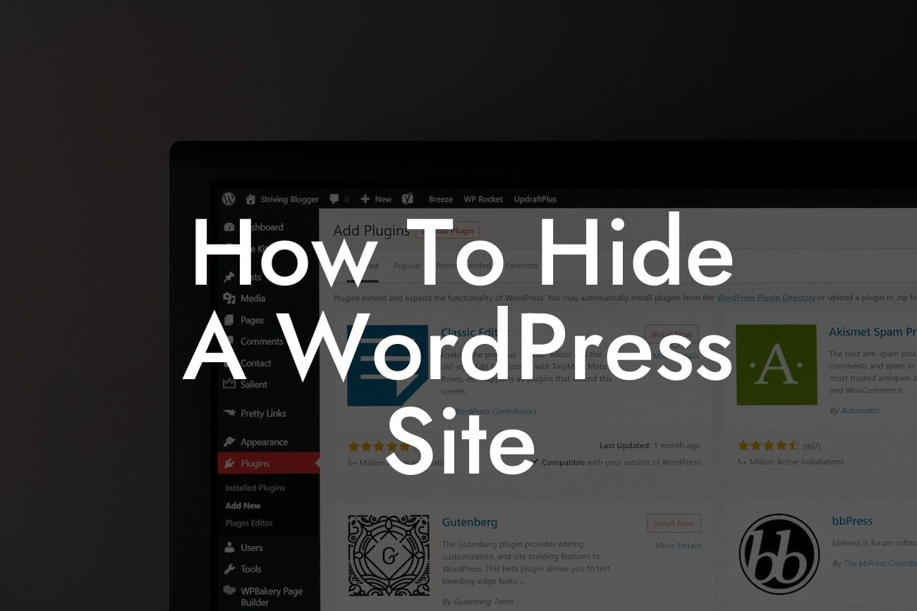 How To Hide A WordPress Site