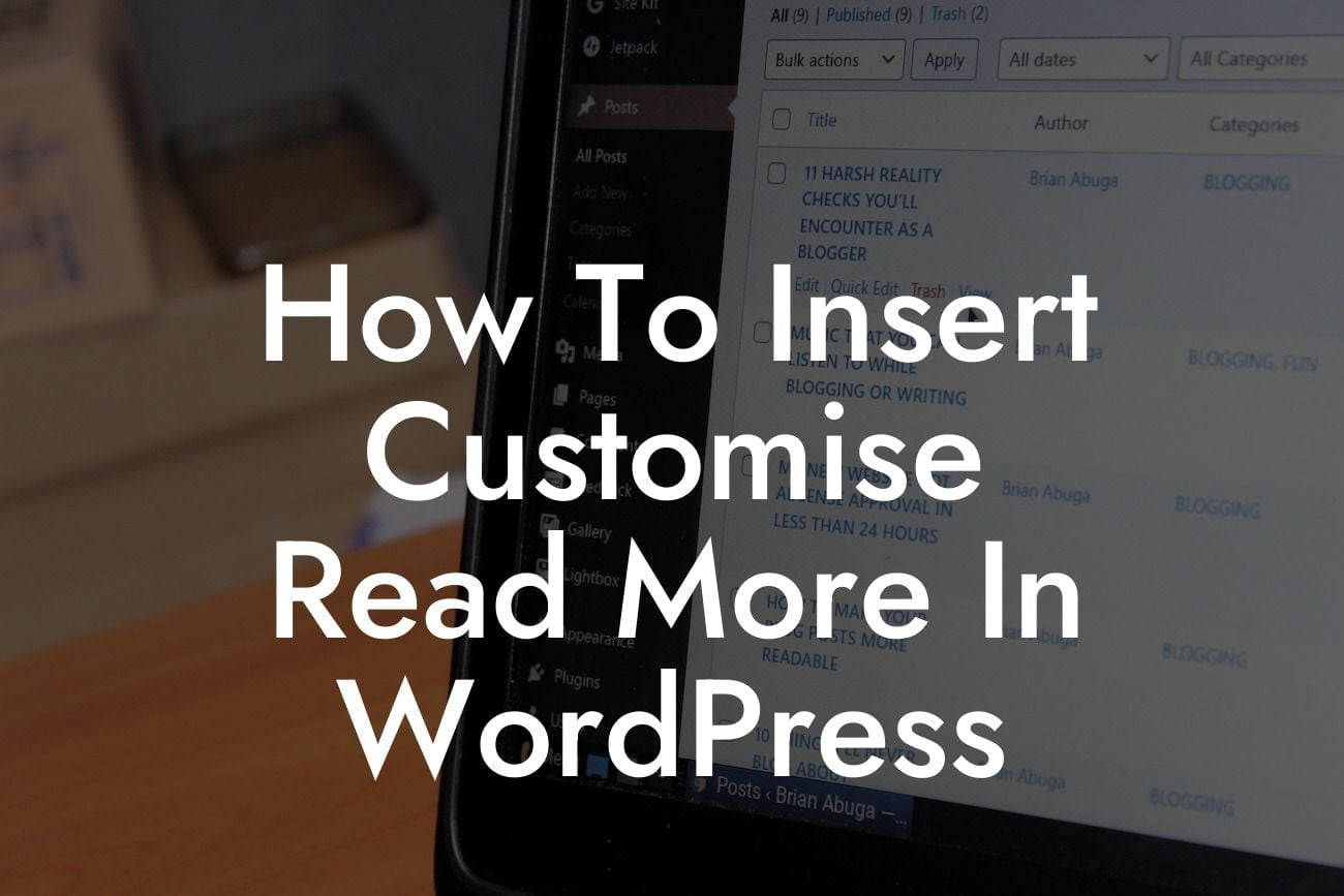 How To Insert Customise Read More In WordPress