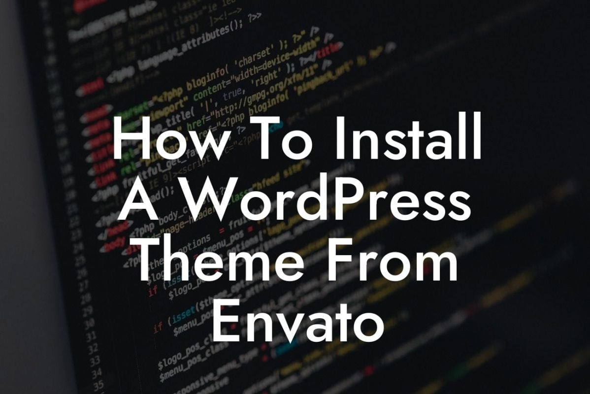 How To Install A WordPress Theme From Envato