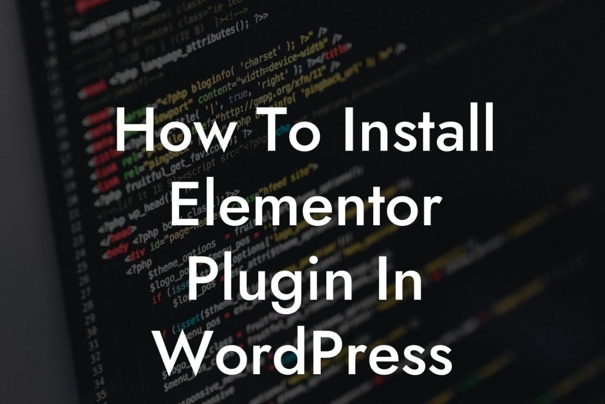 How To Install Elementor Plugin In WordPress