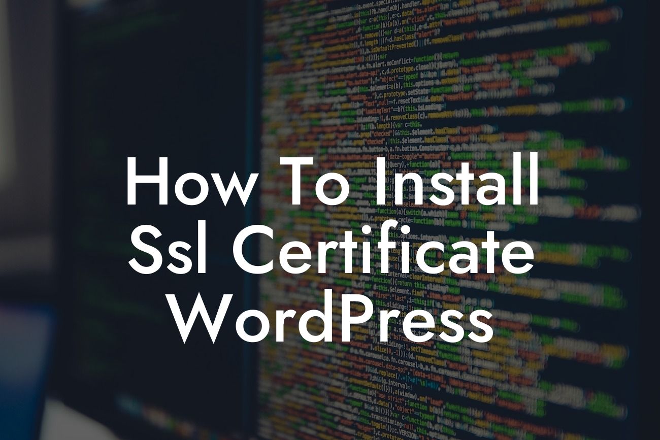 How To Install Ssl Certificate WordPress