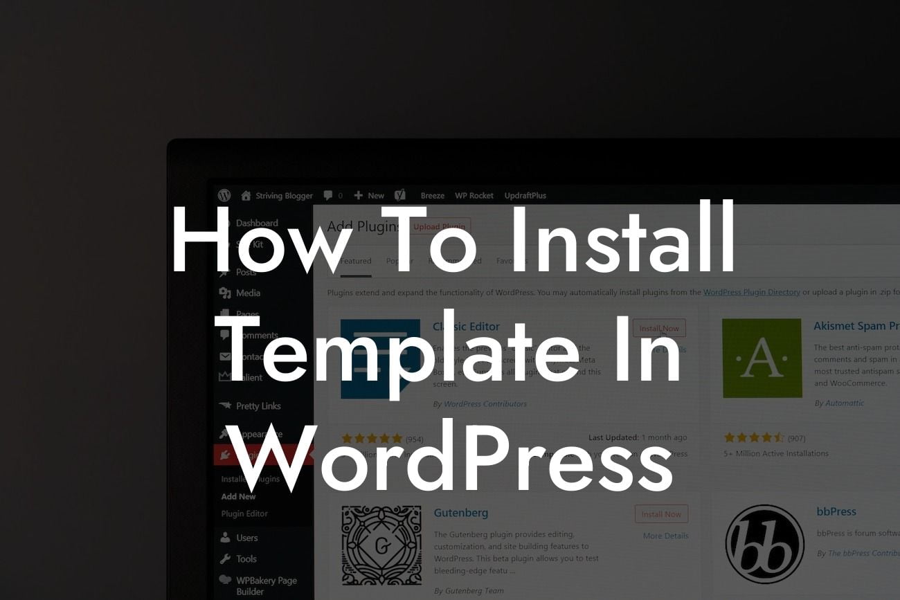 How To Install Template In WordPress