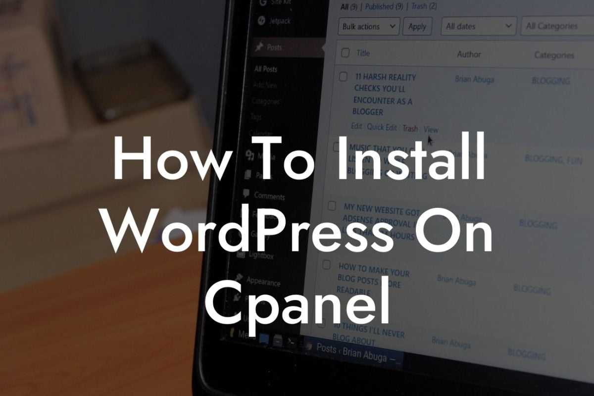How To Install WordPress On Cpanel