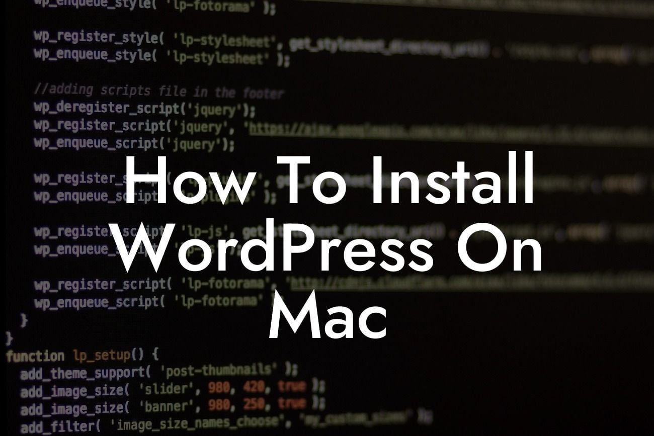 How To Install WordPress On Mac