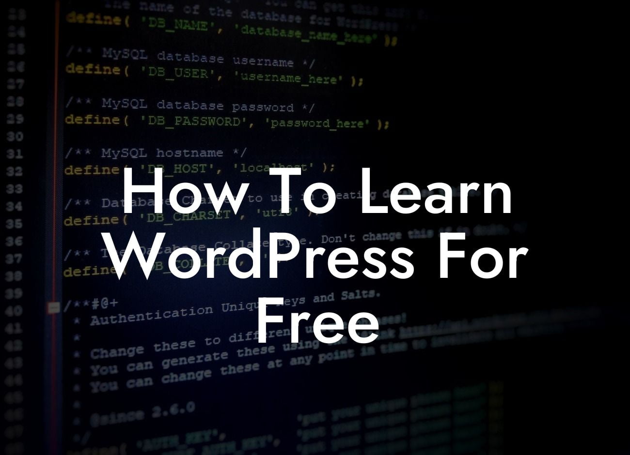 How To Learn WordPress For Free