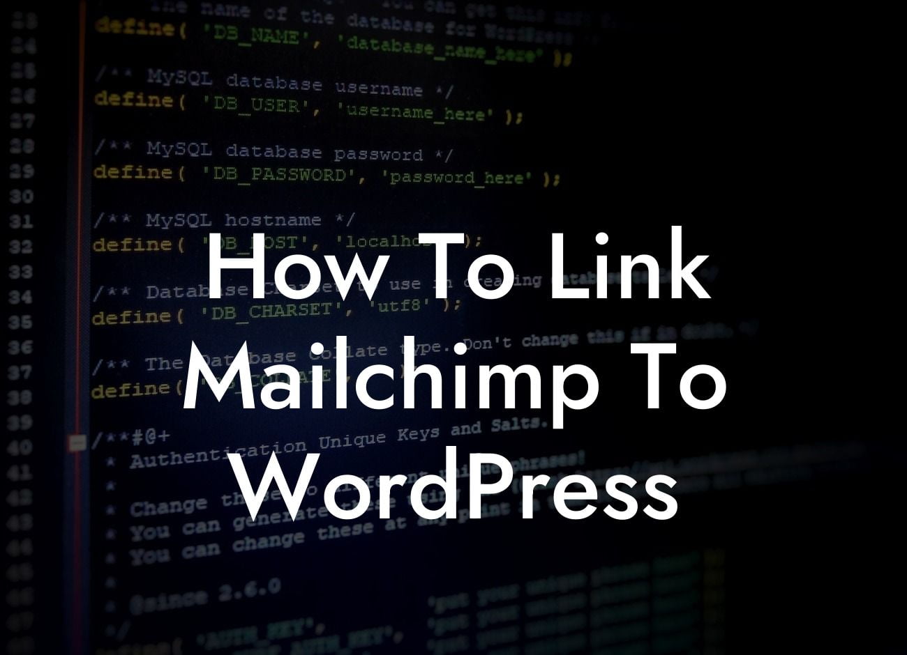How To Link Mailchimp To WordPress